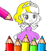 coloring little princess