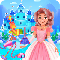 girls cleaning castle games