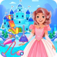 girls cleaning castle games