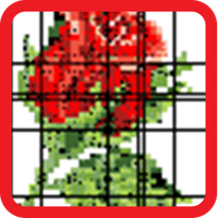 Cross Stitch Flower Art Pixel