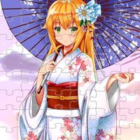 Kimono Girl Jigsaw Puzzle