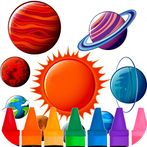 coloring space planet