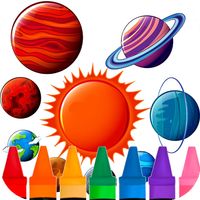 coloring space planet