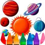 coloring space planet