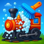 Train wash & cleaning game