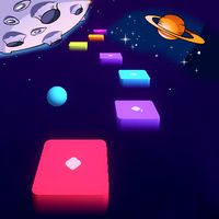 Magic Ball Jump on Space Tiles