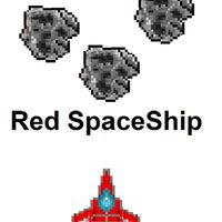 Asteroid 3D - Red SpaceShip