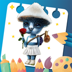 Smurf Cat Coloring Adventure