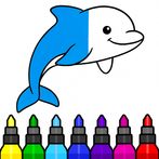 Dolphin Coloring Game for Kids