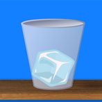 Happy icy jump from cup to cup