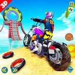 Fearless Beach Bike Stunts Rid