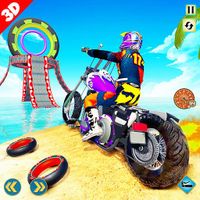 Fearless Beach Bike Stunts Rid