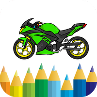 coloring Racing motorbikes