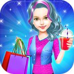 Stylish girls mall shopping