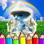 Smurf Cat Meme Draw & Coloring