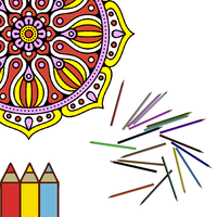 Mandala Pages: Color By Number