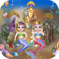Makeup and dressing mermaid