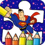 Super Heroes Coloring Book & P