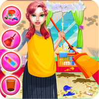 Home Cleaning Girls Game