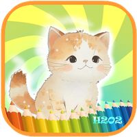 Cute Kitten Coloring Page.