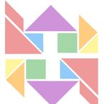 Tangram brains puzzle