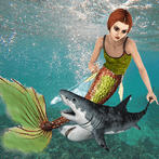 Mermaid vs Double Head Shark