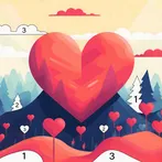 Heart Love Color By Number
