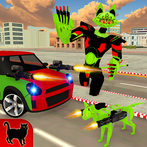 Cat Game-Monster Robot Fly Car