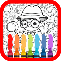 Detective Colouring Pages Book