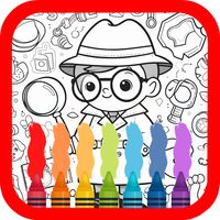 Detective Colouring Pages Book
