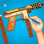 Guns Coloring by number Book