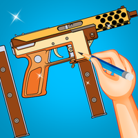 Guns Coloring by number Book