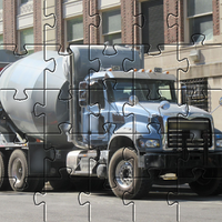 Concrete mixer truck puzzles