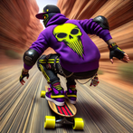 Ragdoll Downhill Skateboarding