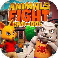 Animals Fight : Cat and Dog