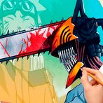 How to draw Chainsaw Man