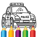 Mobil Polisi Mewarnai