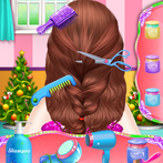 Christmas Girls Braided Salon
