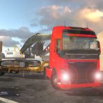Realistic Excavator And Truck