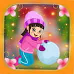 Cute Winter Girl Escape