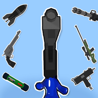 Gun Head Running Blue Monsters