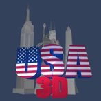 USA cities 3D: geography quiz,