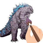 Monster godzilla coloring book