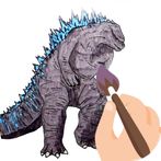 Monster godzilla coloring book