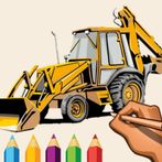 Excavator coloring book