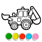 Coloring Excavator Glitter
