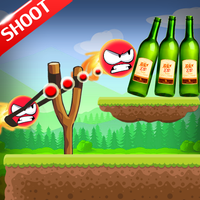 Knock Down Bottles: Slingshot