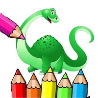 coloring cartoon dino