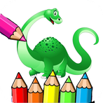 coloring cartoon dino