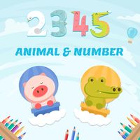 Coloring Pages: Animal &Number